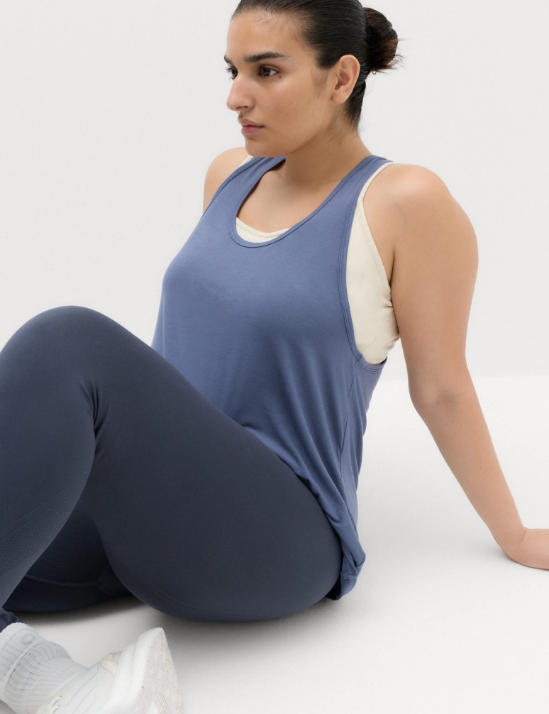 Modal Rich Lightweight 2-in-1 Double Layer Vest Top