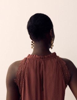 Lace Trim Halter Neck Top