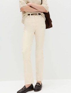 High Waisted Frayed Kickflare Jeans