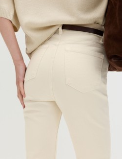 High Waisted Frayed Kickflare Jeans