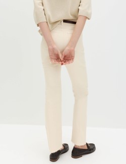 High Waisted Frayed Kickflare Jeans