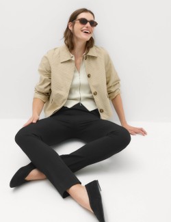 Pleat Front Slim Fit Trousers
