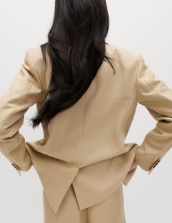 Lyocell Rich Single Breasted Blazer with Linen