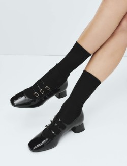 2pk Rayon Ribbed Ankle High Socks