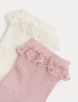 2 Pack Cotton Rich Quarter Socks