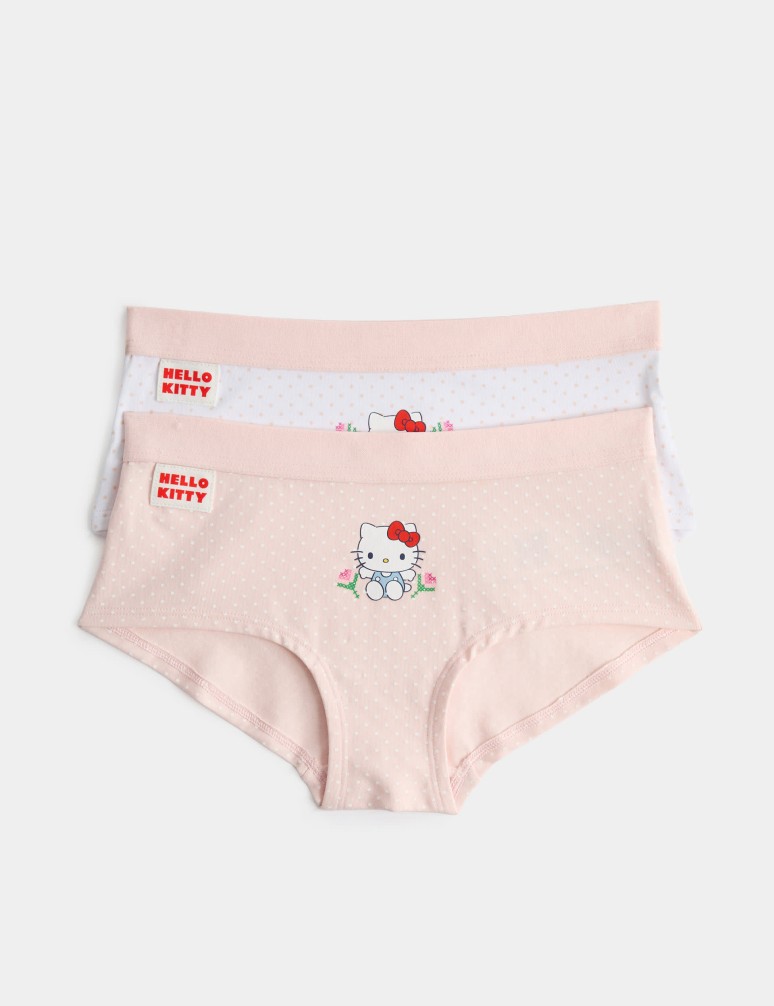 Šortky Hello Kitty™ s vysokým podílem bavlny, 2 ks (5–16 let)