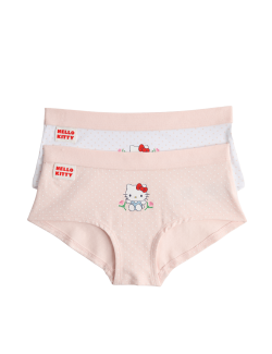 Šortky Hello Kitty™ s vysokým podílem bavlny, 2 ks (5–16 let)