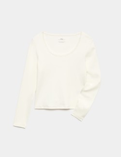 Cotton Rich Lace Trim Top (6-16 Yrs)