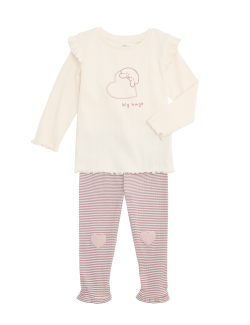 Dvoudílný outfit Heart Dog (0–3 roky)