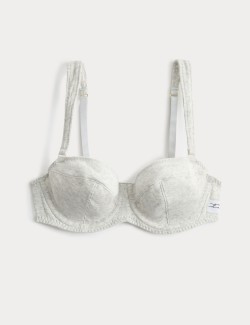 Juni Cotton Rib Wired Balconette Bra (A-E)