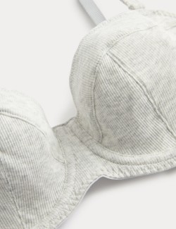 Juni Cotton Rib Wired Balconette Bra (A-E)