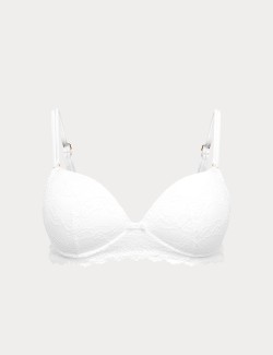 Ida Lace Non Wired Push-Up Plunge Bra (A-E)