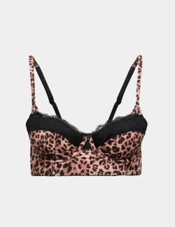 Clara Papertouch Leopard Longline Balcony Bra (A-E)
