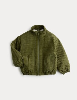 Checked Borg Lined Bomber Jacket (2-8 Yrs)