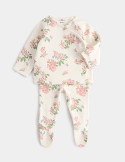 Dvoudílný žerzejový outfit s vysokým podílem bavlny (3,2 kg – 12 měsíců)