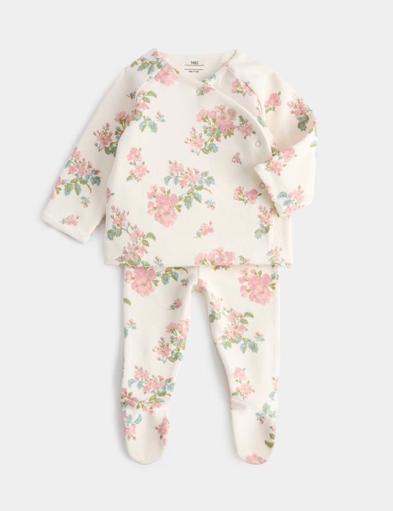 Dvoudílný žerzejový outfit s vysokým podílem bavlny (3,2 kg – 12 měsíců)