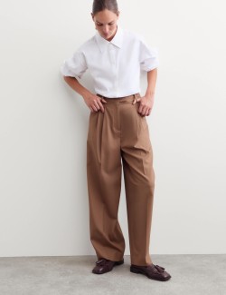 Pure Cotton Ruffle Detail Relaxed Shirt