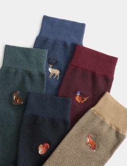 5 Pack Cool & Fresh™ Woodland Socks
