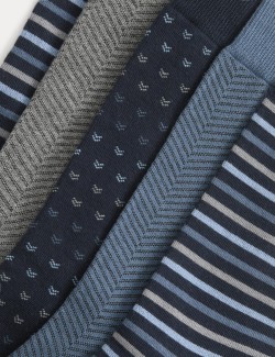 5 Pack Cool & Fresh™ Geo Cotton Rich Socks