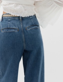 High Waisted Smart Wide Leg Jeans