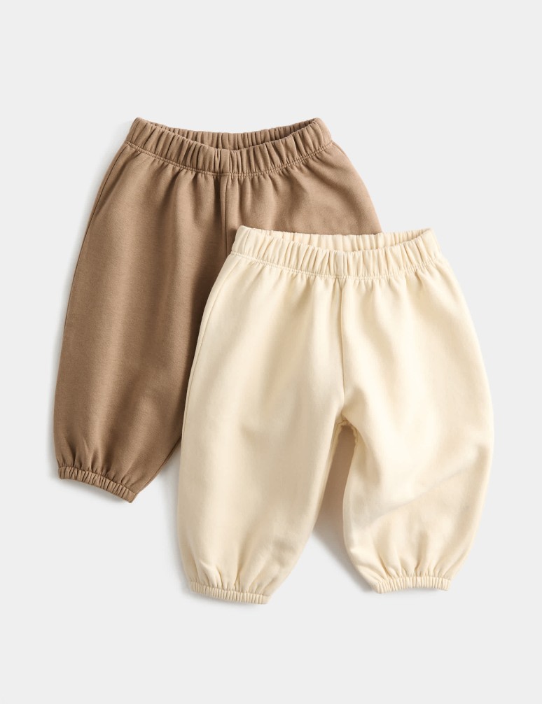 2 Pack Cotton Rich Joggers (0-5 Yrs)