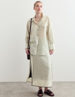 Tencel™ Rich Sheer Striped Shirt