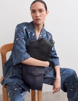 Printed Short Sleeve Relaxed Blazer