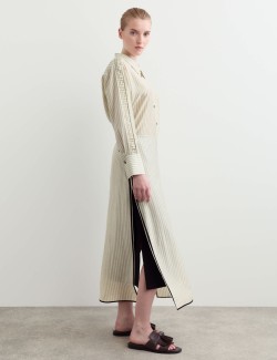 Tencel™ Rich Striped Midaxi Wrap Skirt