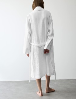 Pure Cotton Muslin Dressing Gown