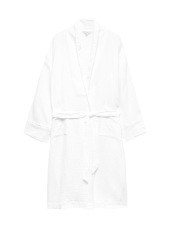 Pure Cotton Muslin Dressing Gown