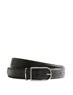 Leather Refined Buckle Jeans Belt
