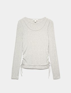 Double Layer Ruched Side Top