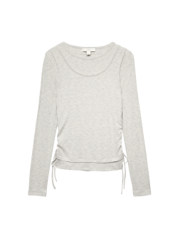 Double Layer Ruched Side Top