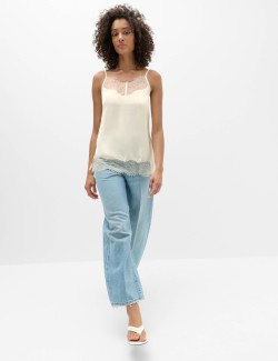 Lace Detail V-Neck Cami Top