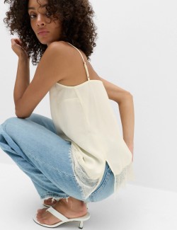 Lace Detail V-Neck Cami Top