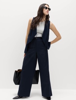 Cotton Rich Wide Leg Chinos
