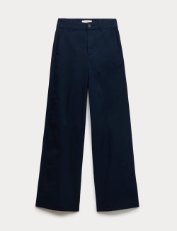 Cotton Rich Wide Leg Chinos
