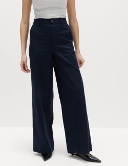 Cotton Rich Wide Leg Chinos