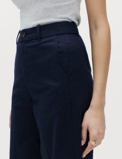 Cotton Rich Wide Leg Chinos