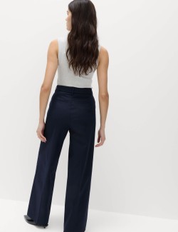 Cotton Rich Wide Leg Chinos