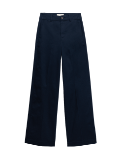 Cotton Rich Wide Leg Chinos