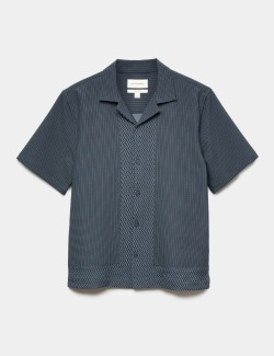 Geometric Jacquard Short Sleeve Shirt