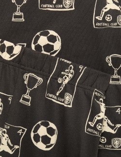 Pyžamová souprava z čisté bavlny s fotbalovým potiskem (1–16 let)