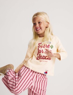 Pure Cotton Here For The Snacks Top (2-8 Yrs)