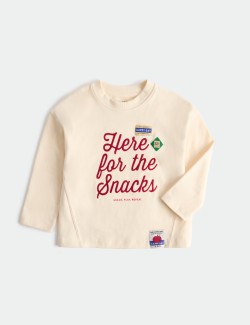 Top z čisté bavlny s nápisem „For The Snacks“ (2–8 let)
