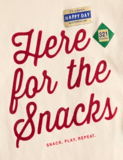 Top z čisté bavlny s nápisem „For The Snacks“ (2–8 let)