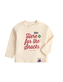 Top z čisté bavlny s nápisem „For The Snacks“ (2–8 let)