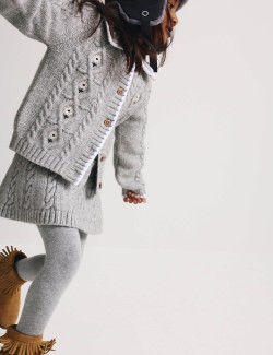 3 Piece Knitted Skirt Outfit with Tights (3-5 Years)
