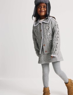 3 Piece Knitted Skirt Outfit with Tights (3-5 Years)