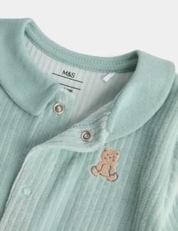 Velour Sleepsuit (0-12 Mths)